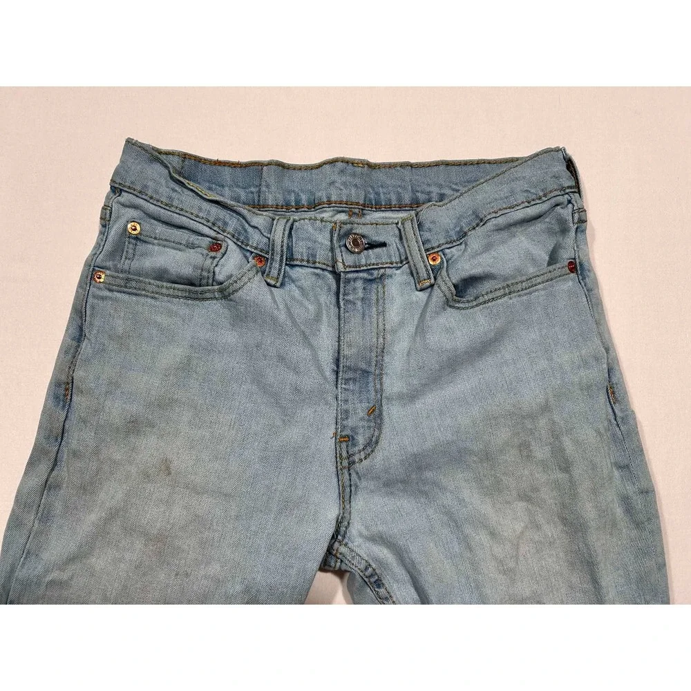 Levis 511 Slim Fit Light Wash Denim Jeans Mens 32x34 Blue